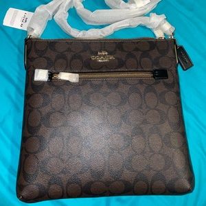 Coach Sig Rowan File Bag IM/BROWNBLACK C1554